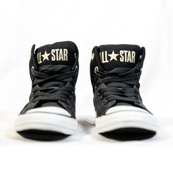 Converse Chuck Taylor All Star High Street Black High Top Big Kid Shoes Size 4 - Picture 2 of 12